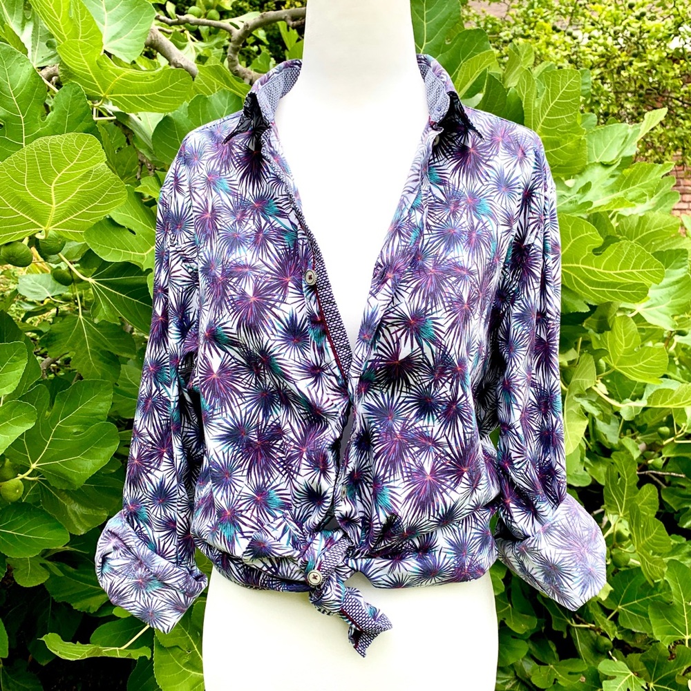 Ted Baker SZ 4 Long Sleeve Button Up Shirt
